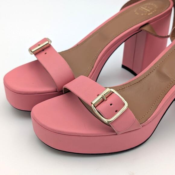 $490 ATP Atelier Concesio Guava Vacchetta Womens Heel Sandals Pink Size US8 EU38 - Picture 2 of 9